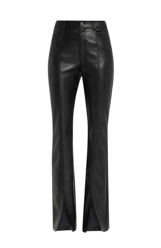 Flared Faux-Leather Pants – shoprodeodrive