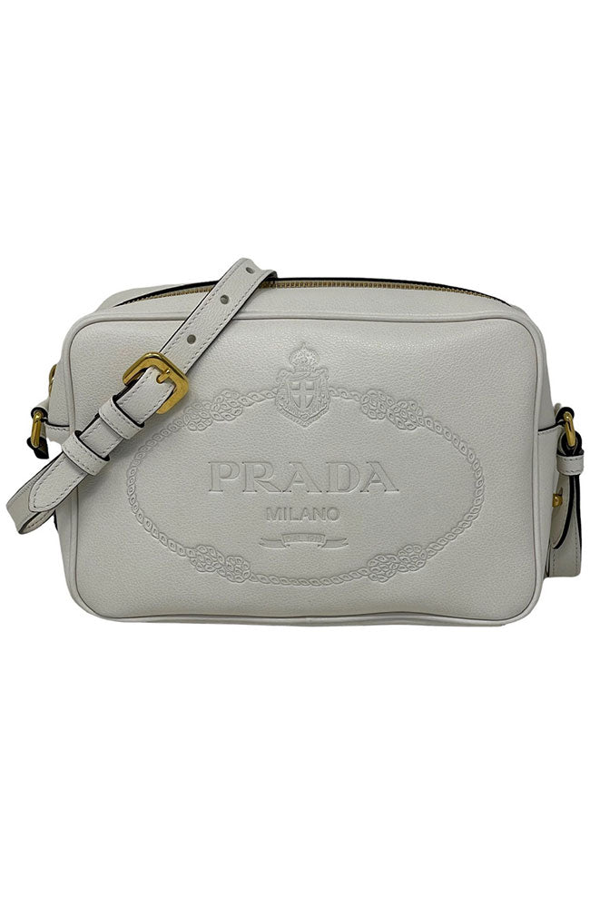 Prada shop embossed logo