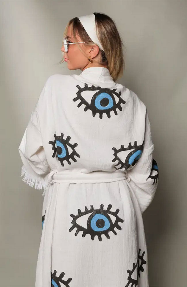 Evil Eye Long Kaftan Kimono