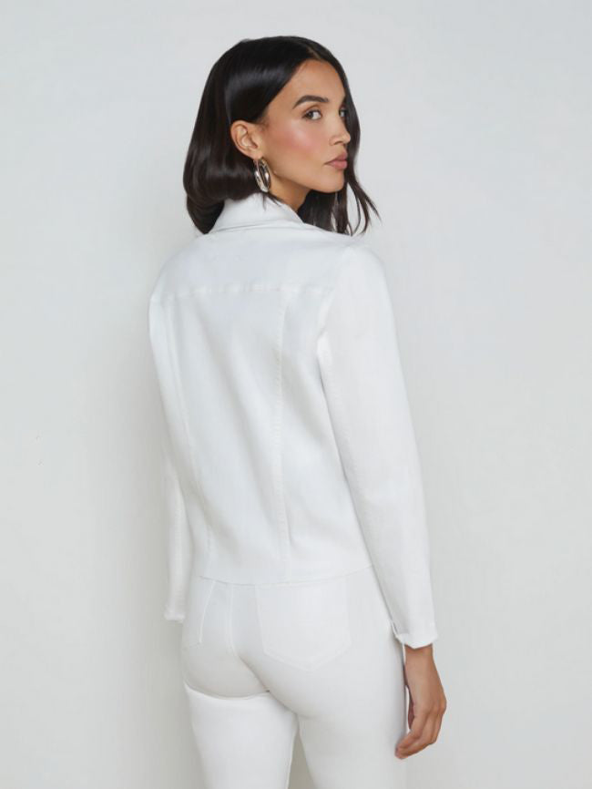 Janelle Slim Raw Jacket Blanc