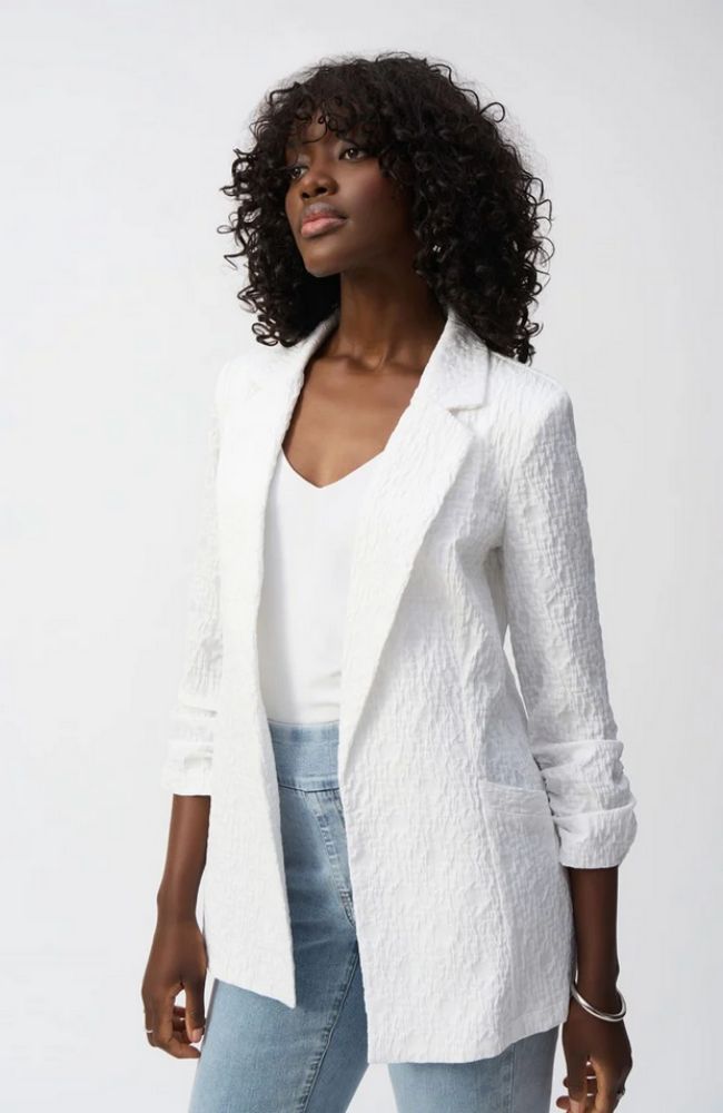 Woven Jacquard Boxy Blazer