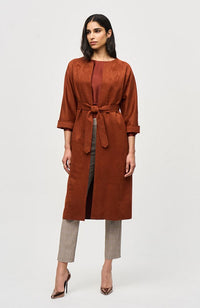 Scuba Suede Straight Fit Coat