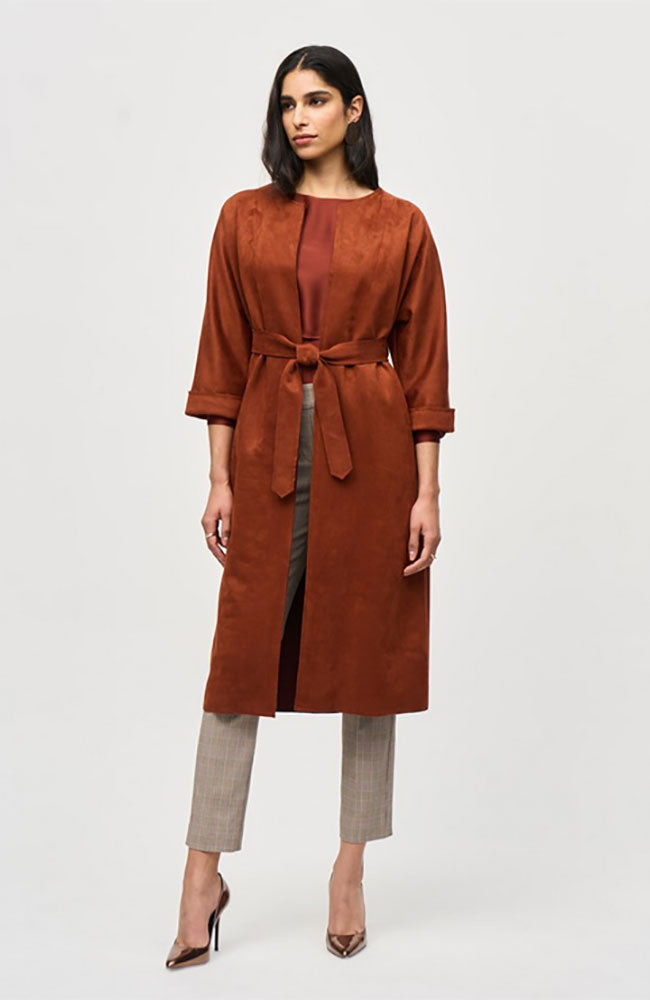 Scuba Suede Straight Fit Coat