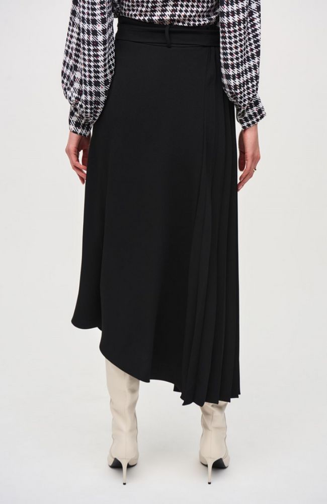 Woven Crepe Asymmetrical Skirt