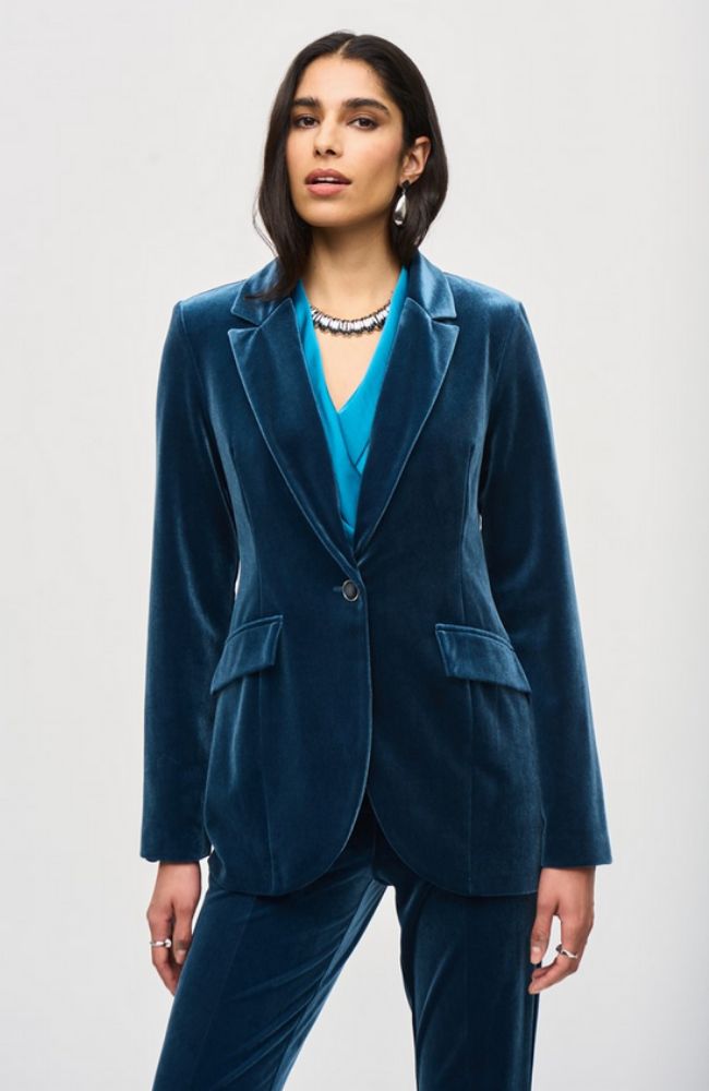 Velvet Fitted Blazer