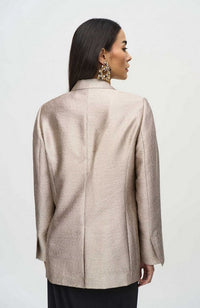 Woven Metallic Fitted Blazer