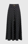 Dot Print Pull On Culotte Pant