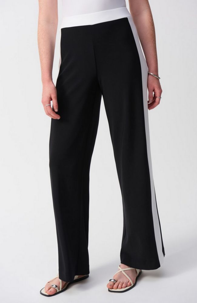 Wide Leg Pant with Stripe