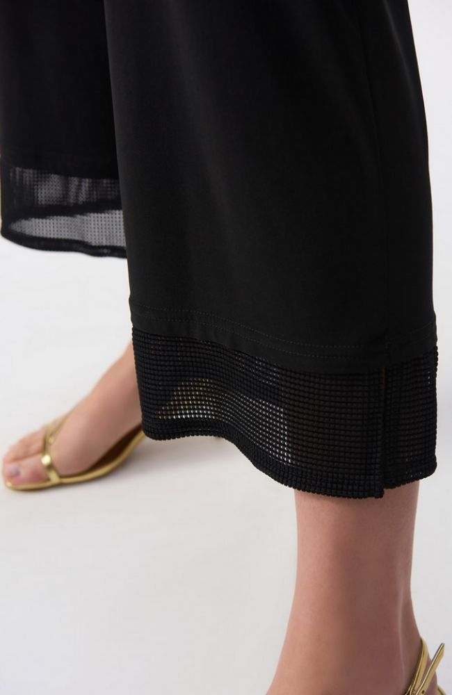 Culotte Pants with Mesh Detail