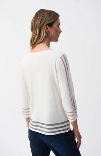 Sweater Mesh Stripe Detail