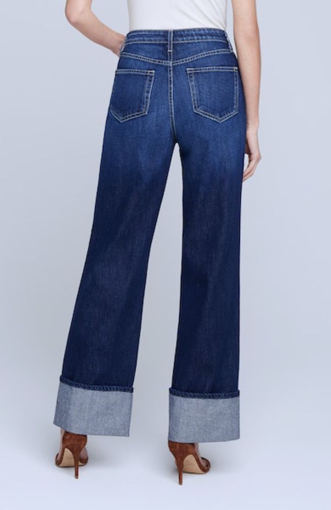 Miley Wide Leg Cuff Jean