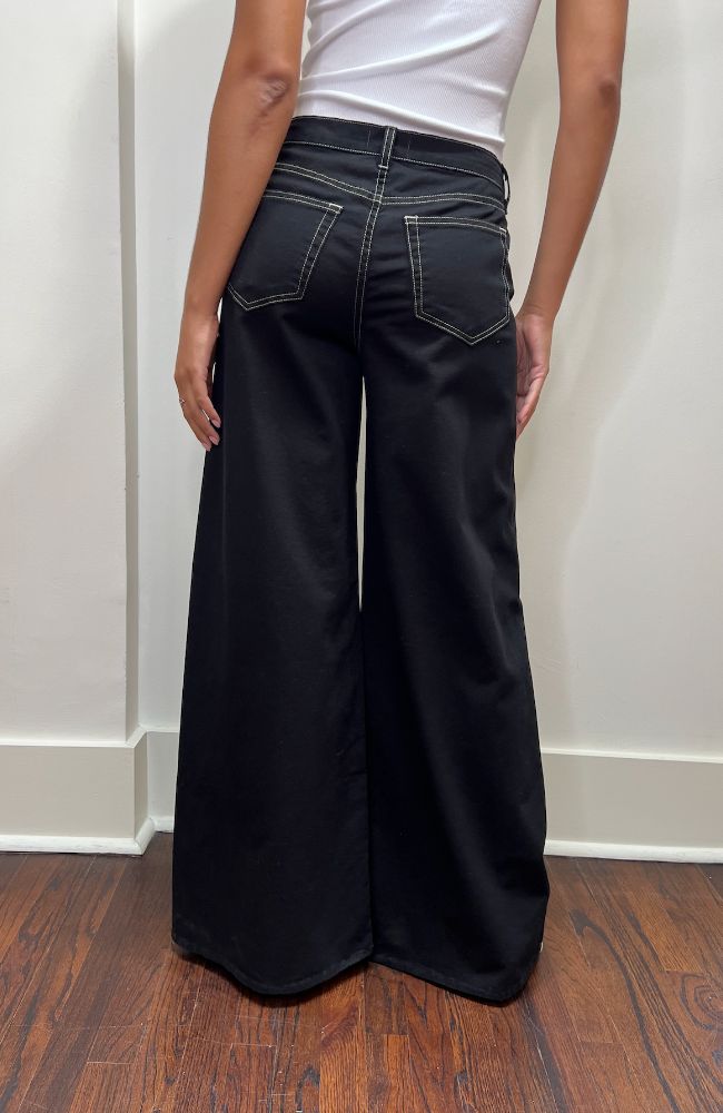 Beau HR T Seam Wide Leg Noir