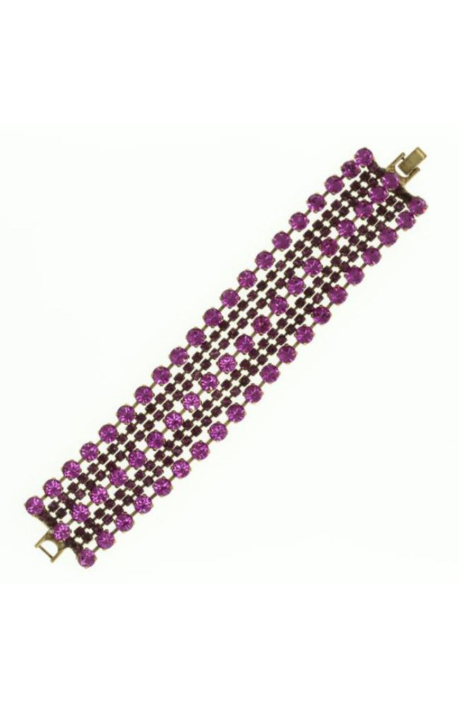 Purple Gem 7 Strand Bracelet