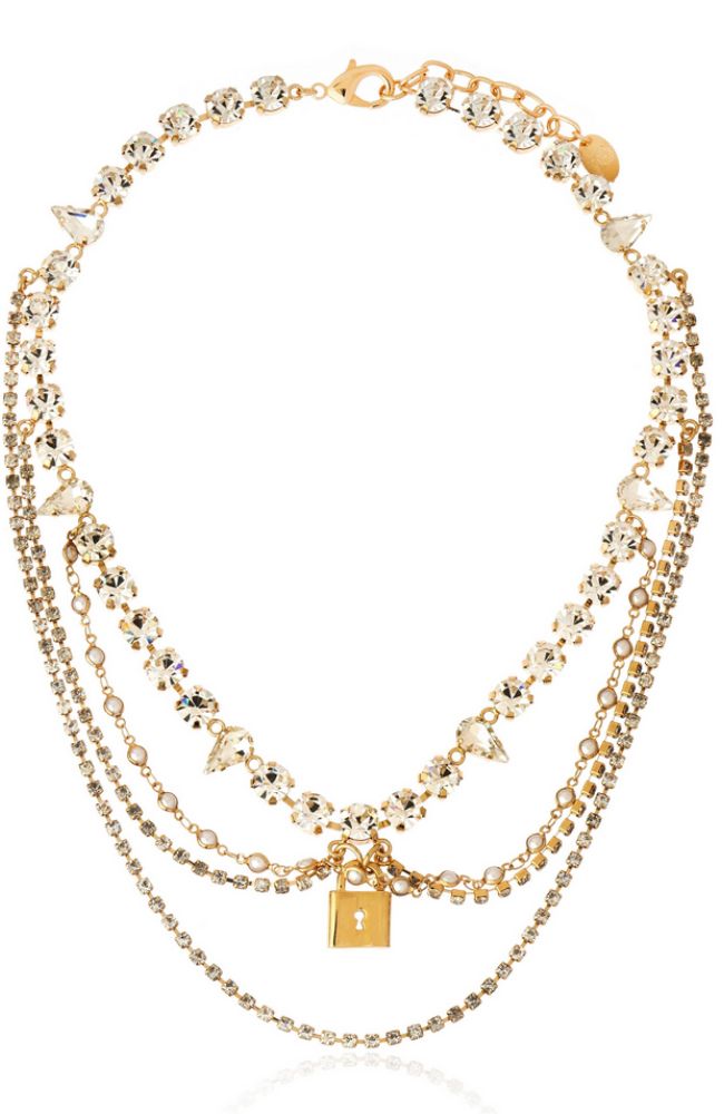 Rana Necklace Crystal Gold