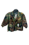 Camo Cropped Jacket Jungle Leaf Linen