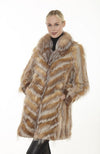 Chevron Fox Reversible Shawl Coat