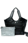 Puzzle Tote in Shiny Black