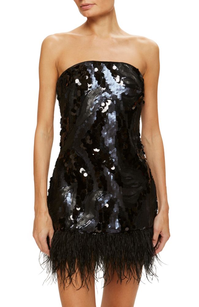 Elsie Dress in Black Sequin