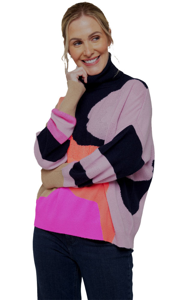 Abstract Roll Neck