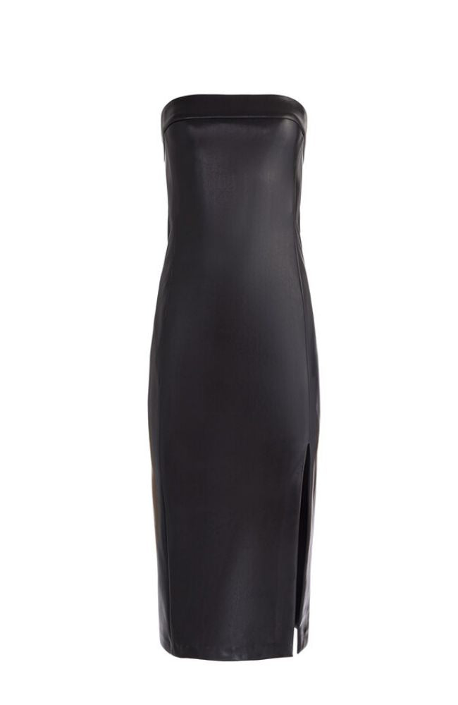 Kelly Vegan Leather Midi Dress