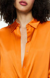 Willa Placket Top in Orange Blaze