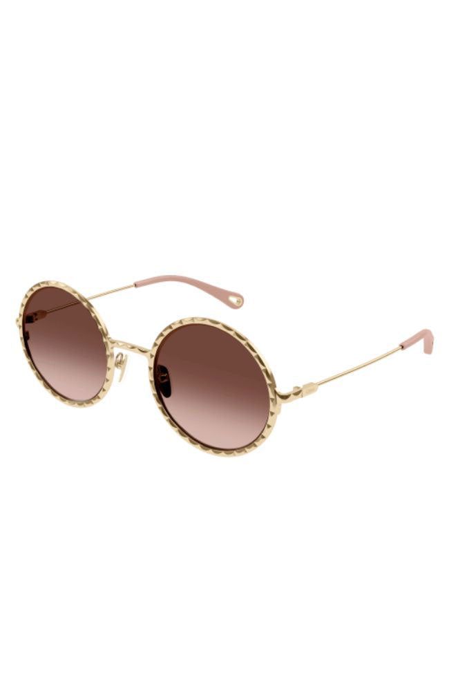 Chloe Sunglasses Round Rose Gold