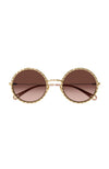 Chloe Sunglasses Round Rose Gold