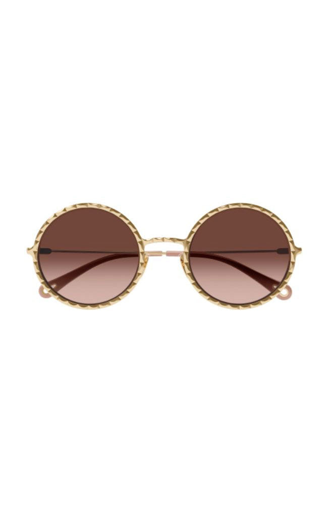 Chloe Sunglasses Round Rose Gold