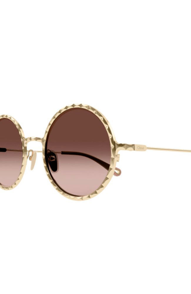 Chloe Sunglasses Round Rose Gold