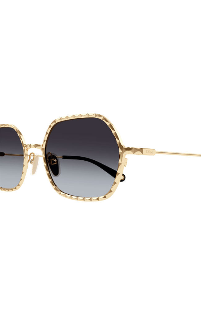 Chloe Sunglasses Scallop Gold Grey Lens