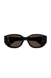 Chloe Sunglasses Black with Gold Logo