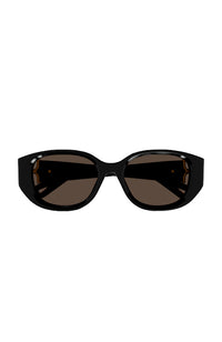 Chloe Sunglasses Black with Gold Logo