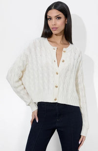 Cecilie Crop Cable Cardigan