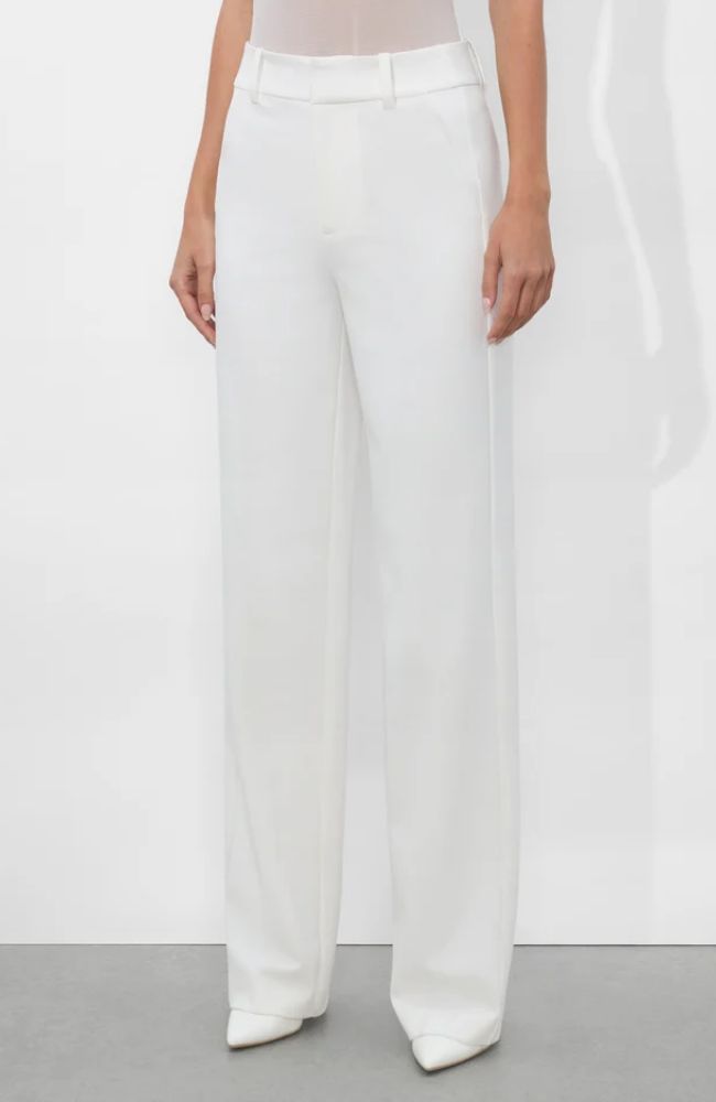 Alexander Vegan Highrise Slim Straight Ankle Trouser