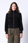 Spangle Yoke High Neck Jacket