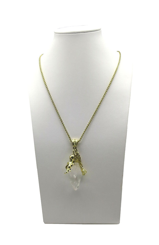 Quartz Hanging Charms Necklace