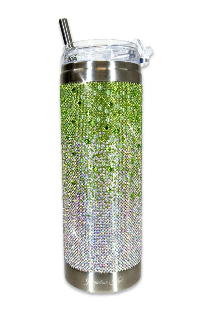 Royal Garden Green Ombre Crystal Tumbler