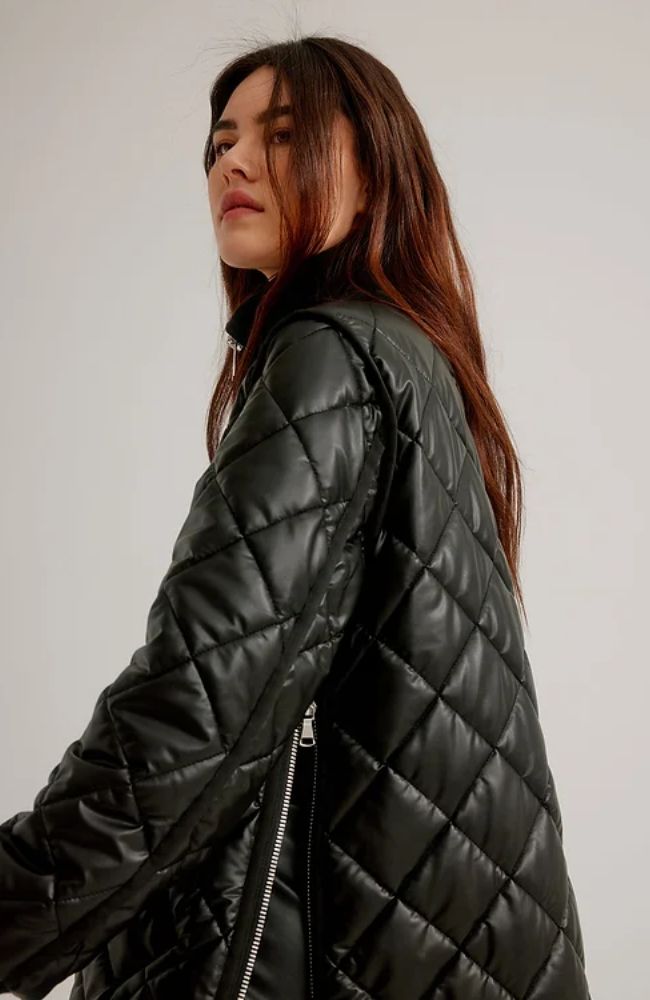 Vegan Leather Coat