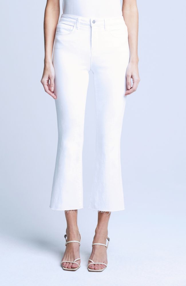 Kendra H/R Crop Flare in Blanc