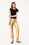 Le Crop Mini Boot in Gold Chrome