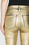 Le Crop Mini Boot in Gold Chrome