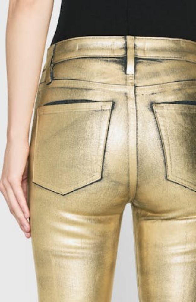 Le Crop Mini Boot in Gold Chrome