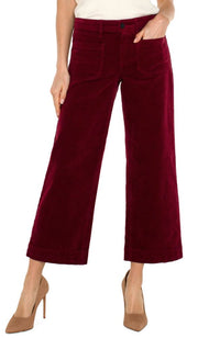 Corduroy Crop Wide Leg Pants