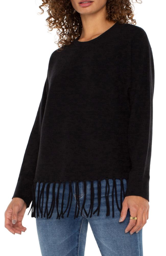 Dolman Sweater with Fringe