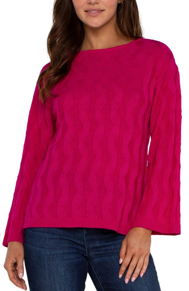 Long Sleeve Boat Neck Sweater