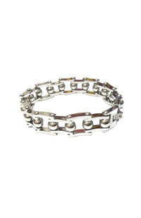 Silver Large Links with Silver Balls Bracelet