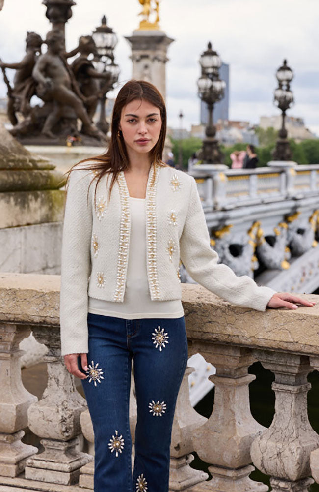 Sun Pearl Embellished Jean