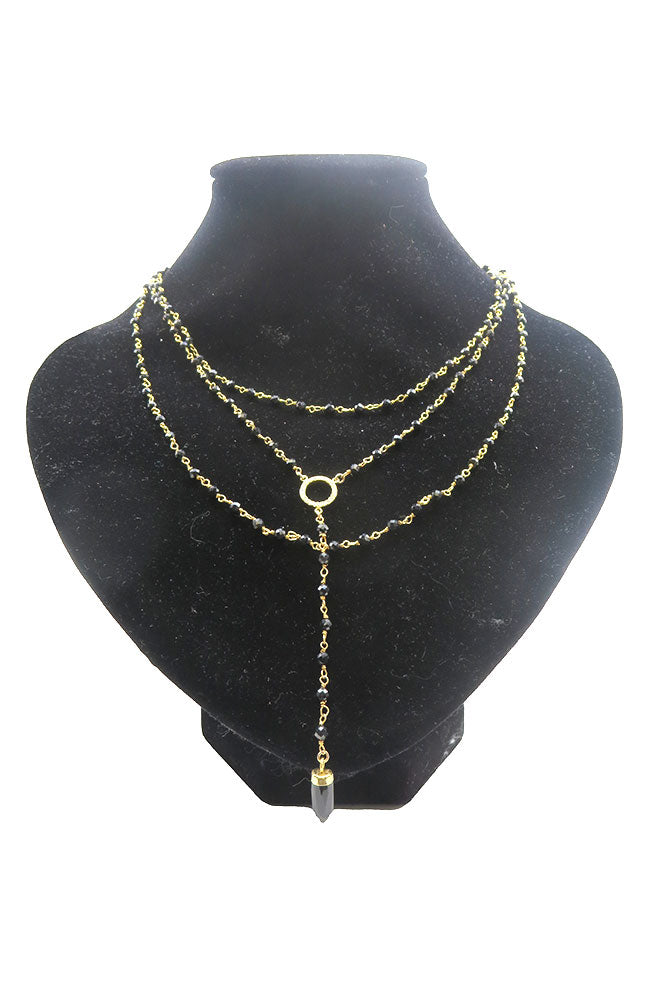 Pyrite 3 Layer Necklace