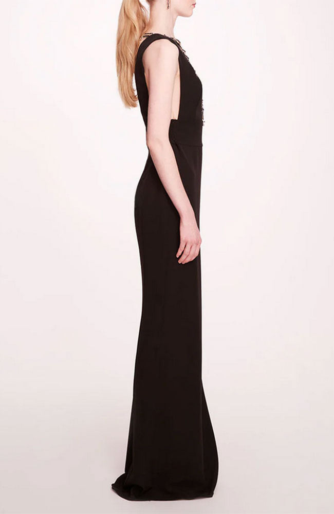 Embellished Black Gown