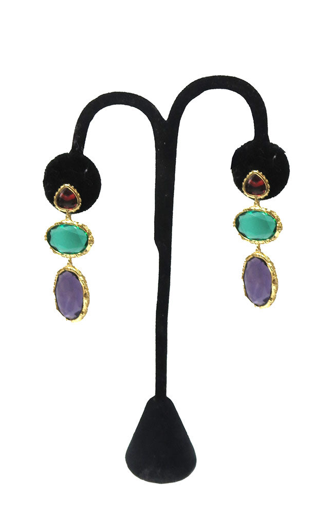 3 Stone Colors Earrings